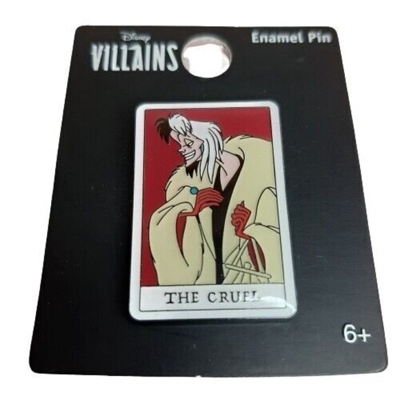Disney Loungefly 101 Dalmatians Cruella de Vil The Cruel Tarot pin New on Card - Picture 1 of 6